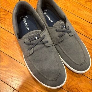 Sperry Men's Gray Canvas Deck Shoes